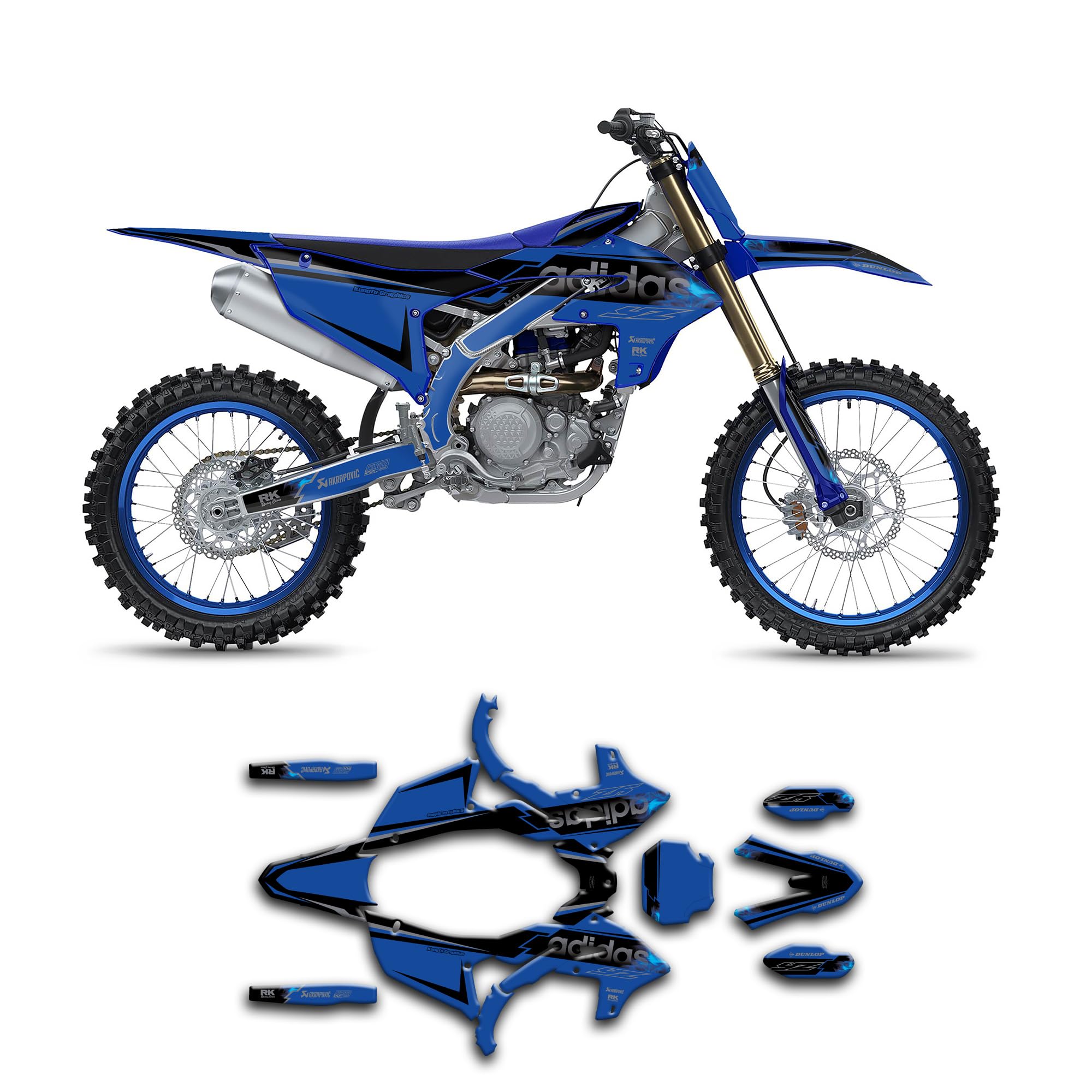 Amazon.com: Kungfu Graphics Custom Decal Kit for Dirt Bike YZ450FX